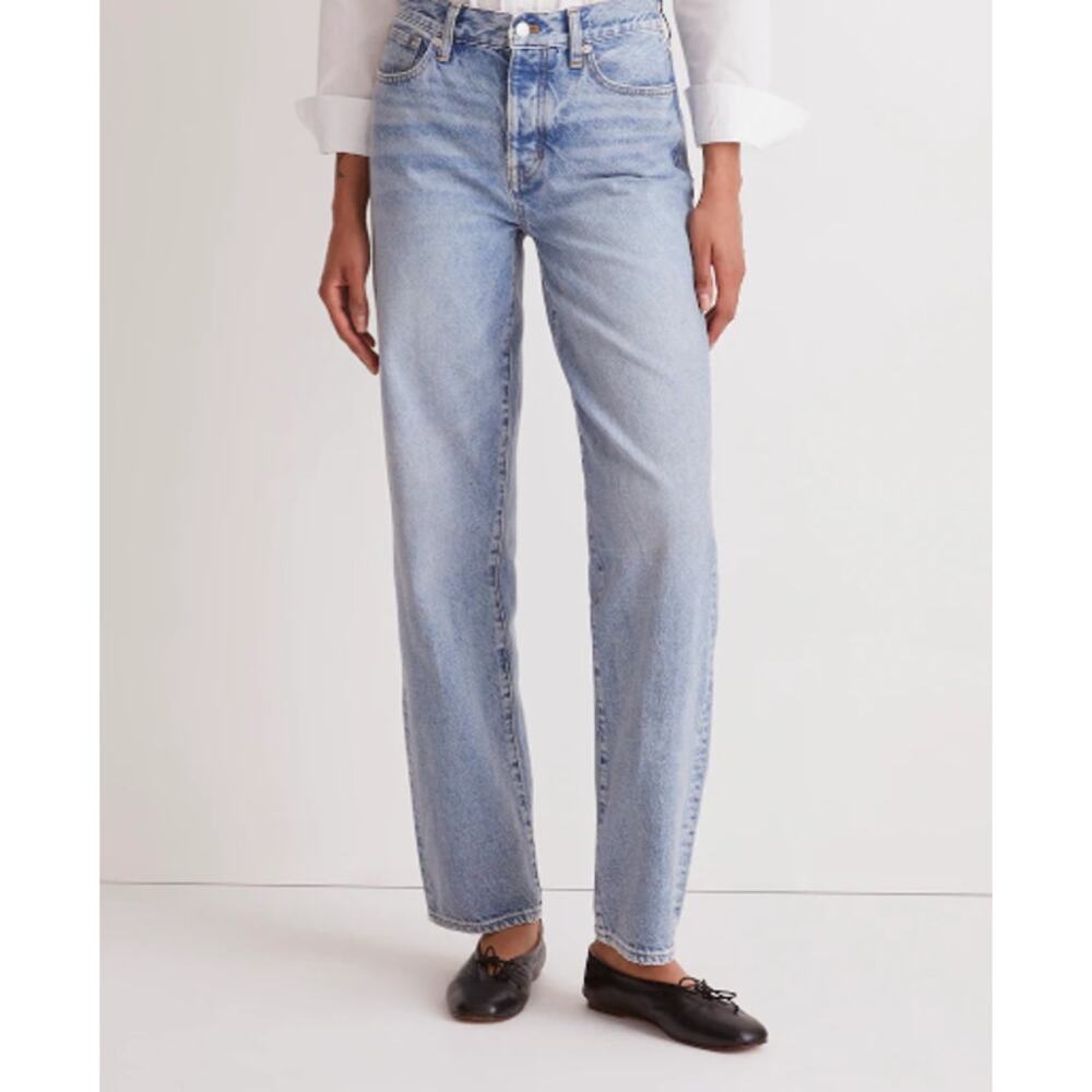 Madewell Women's Low Slung Straight Jeans Blue 24‎